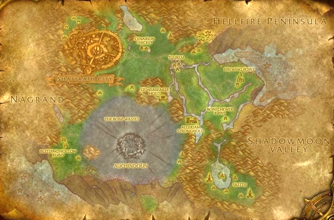 Map of Terokkar Forest